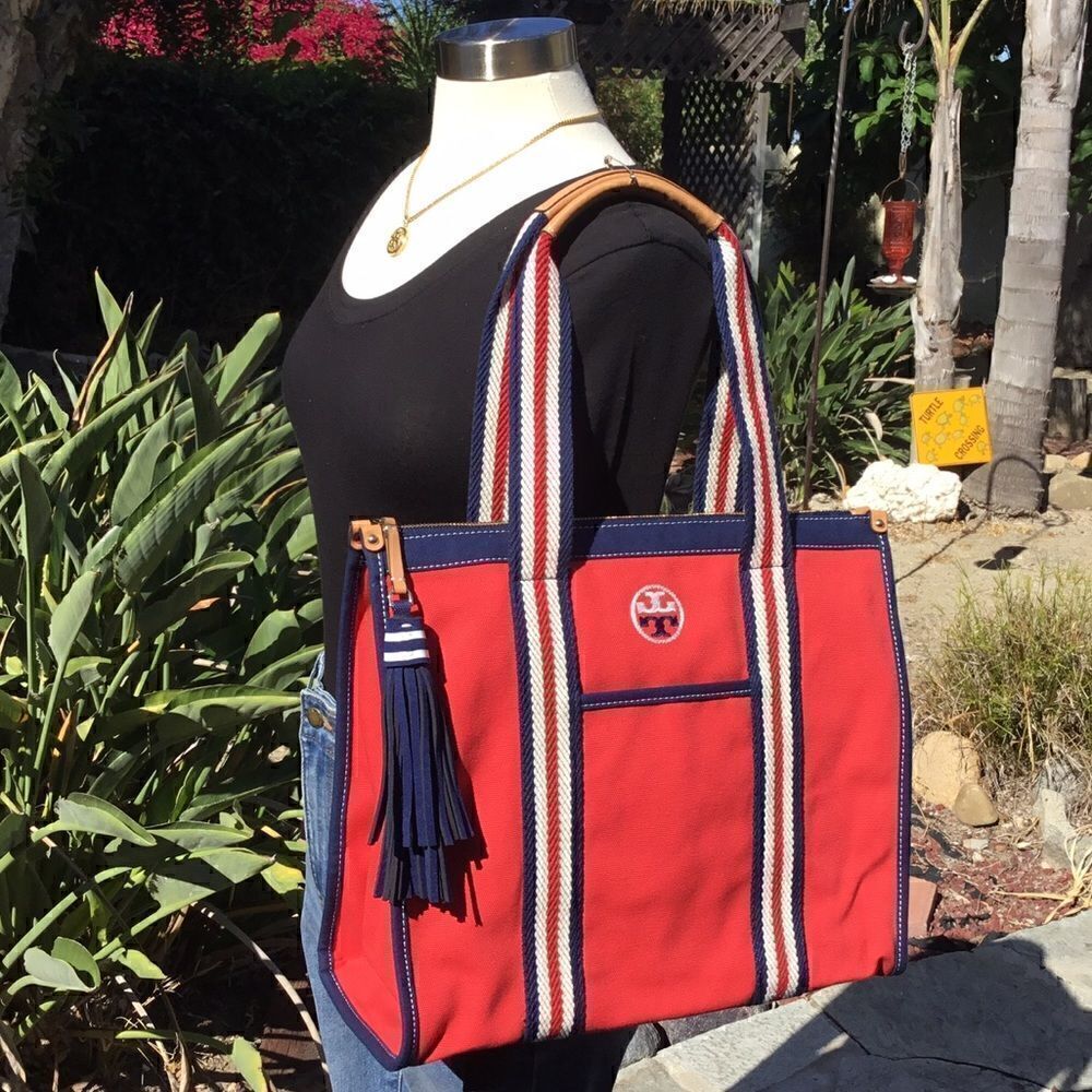 TORY BURCH CANVAS TOTE BAG - Picture 5 of 13